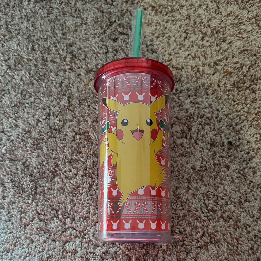 Pokemon Pikachu Red and Green Tumbler